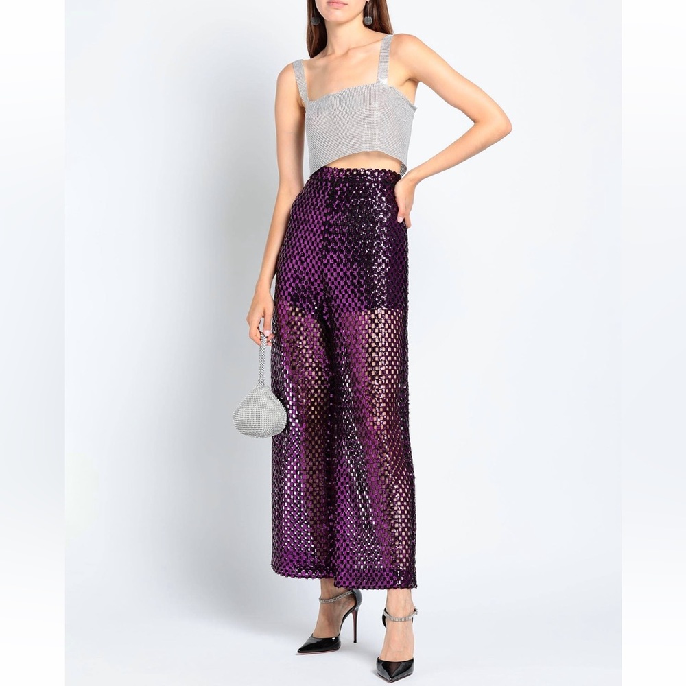 Gucci Sequined Wide Leg Pants